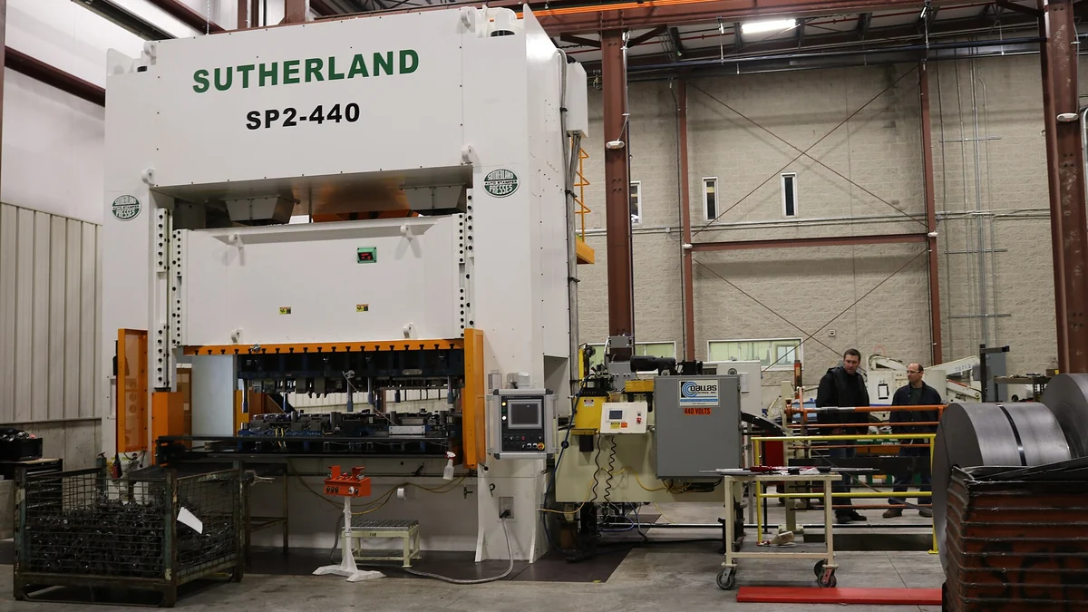 Progressive die press used for sheet metal stamping