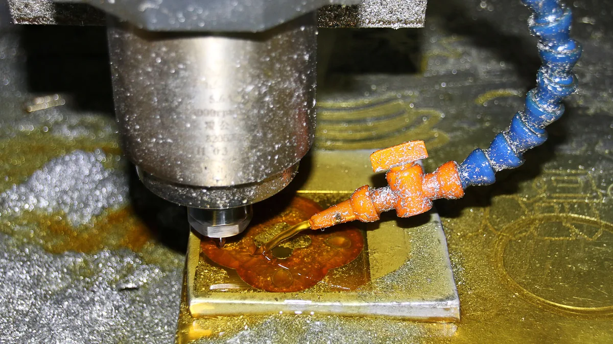 CNC milling machine setup for prismatic part features